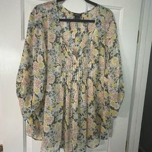 Torrid 3/4 floral blouse!